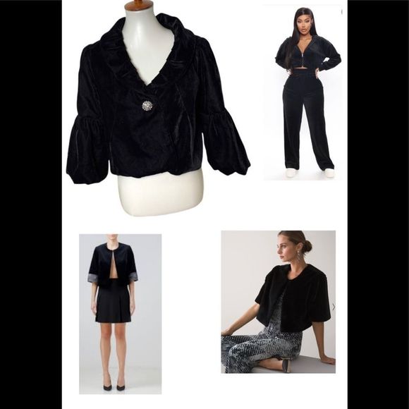 Velvet Jacket / Shrug - Picture 1 of 8